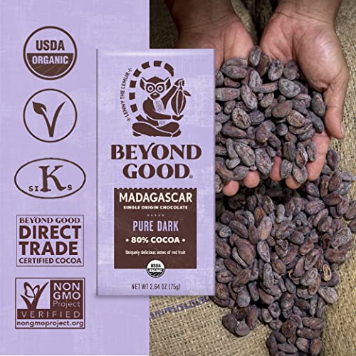 Beyond Good 135BAR264Z Organic 80% Madagascar Dark Chocolate Bar thumb #2