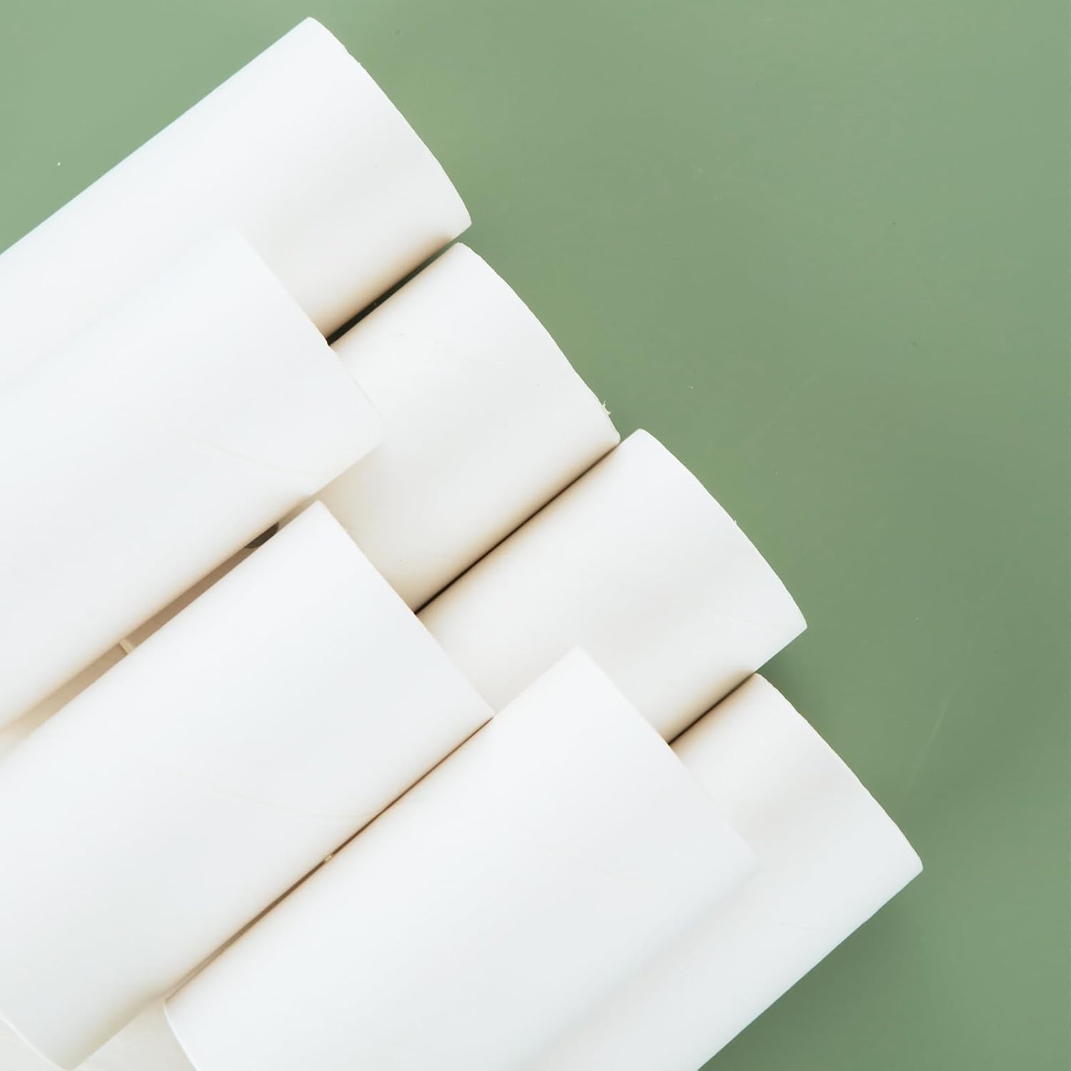 72 Pieces Cardboard Tubes for Crafts, White Kraft Toilet Paper Rolls - 4 x 2 Inches Strong Tubes for DIY Art Craft