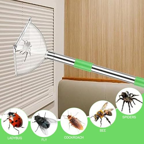 Attrape-insectes et araignées à long manche réglable léger - 6