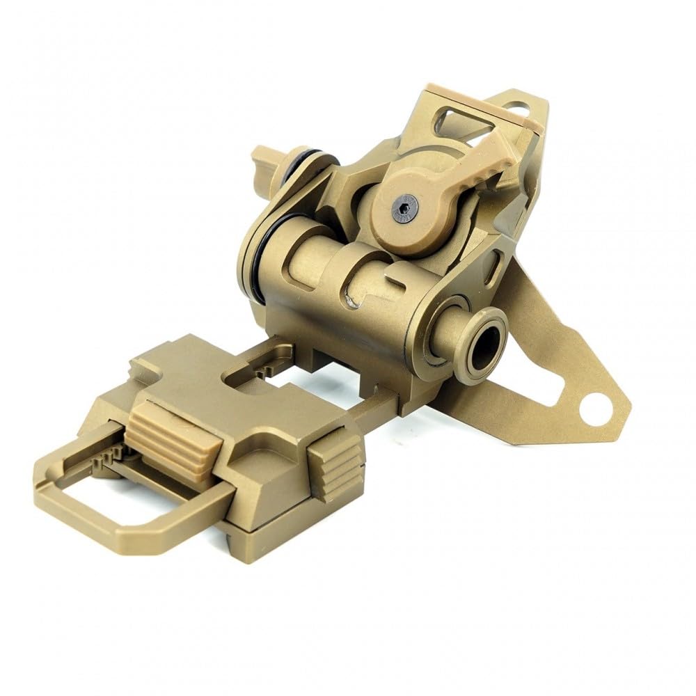 Metal NVG Night Vision Goggles Helmet Mount and Shroud Combo, Fit for AN/PVS-15 • AN/PVS-18 • AN/PVS-31 (L3Harris BNVD & BNVD1531) • GPNVG-18 (Dovetail) • AN/PSQ-36 FGS (Dovetail), Tan