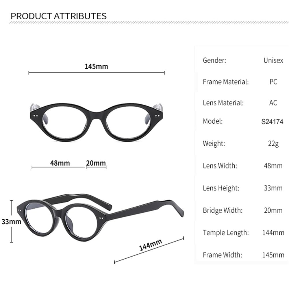 Ramka na okulary damskie lekkie okulary eliptyczne, oliwkowa zieleń