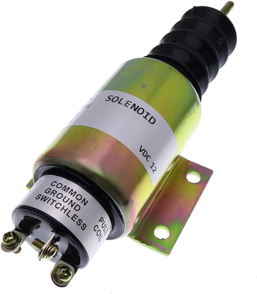 Fuel Stop Solenoid Valve, 12V, 2001ES12E3U1B2S2 SA517412, Compatible with Woodward, Replacement Part