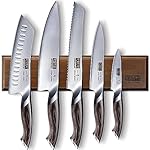 Knife Set with Magnetic Knife Holder, 6 Pieces Japanese High Carbon Stainless Steel Kitchen Knife Sets, Ultra Sharp Professional Chef Knives Sets