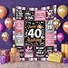 40th Birthday Gifts for Women, Unique Happy Birthday Fleece Throw Blanket 50