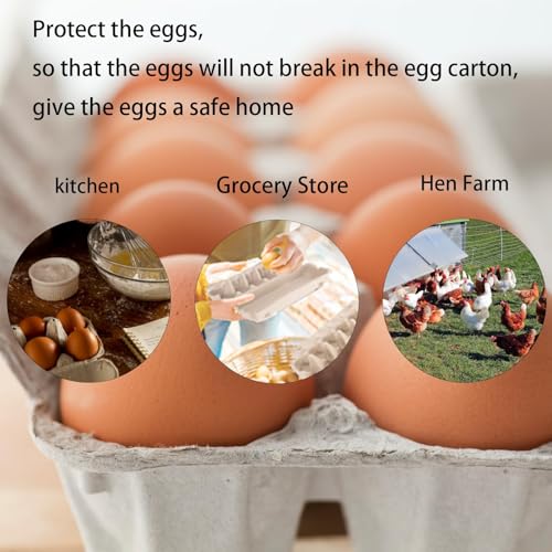 40 Pack Egg Cartons Bulk, 2x3 Style Reusable Empty Natural Paper Pulp Egg Cartons, Sturdy Design Egg Holder Containers for Fresh Chicken Eggs - Image 5