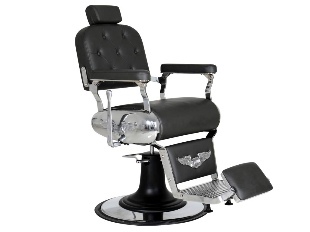 HARLEY Poltrona Barbiere Parrucchiere Tattoo Ergonomica Nero