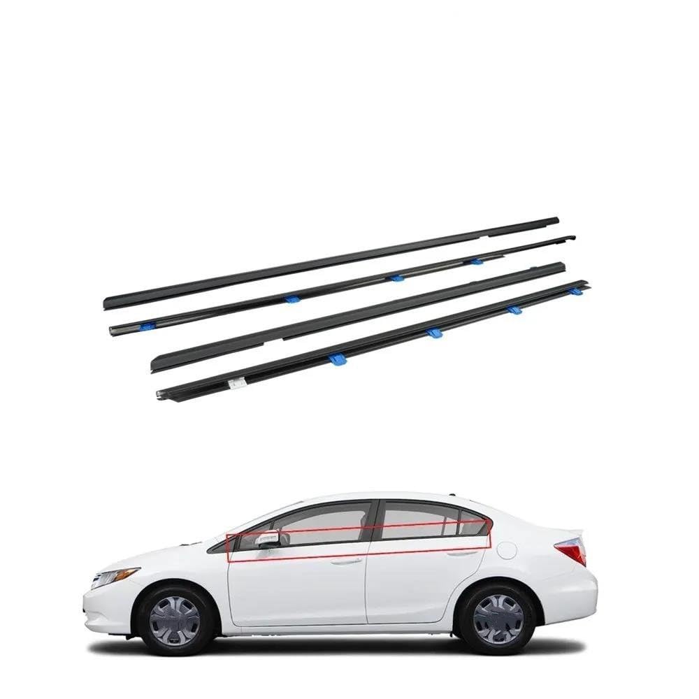 Gumowa uszczelka do okien Honda Civic (2012-2015), wodoszczelna, listwa dociskowa, taśma uszczelniająca, listwa ozdobna, numer części 72410TR0A01