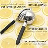 Exprimidor de limón de acero inoxidable, exprimidor manual extra grande para cítricos | mangos de silicona antideslizantes, prensa manual grande de acero grado 304, diseño ergonómico, exprimidor de limas de mano 6