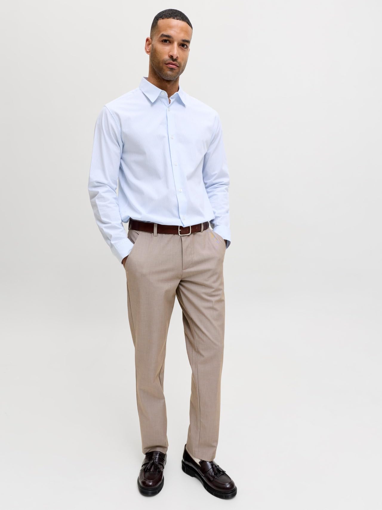 JACK & JONES Herren Chino Hose JPSTOLLIE Connor - Mid Waist - Regular Fit