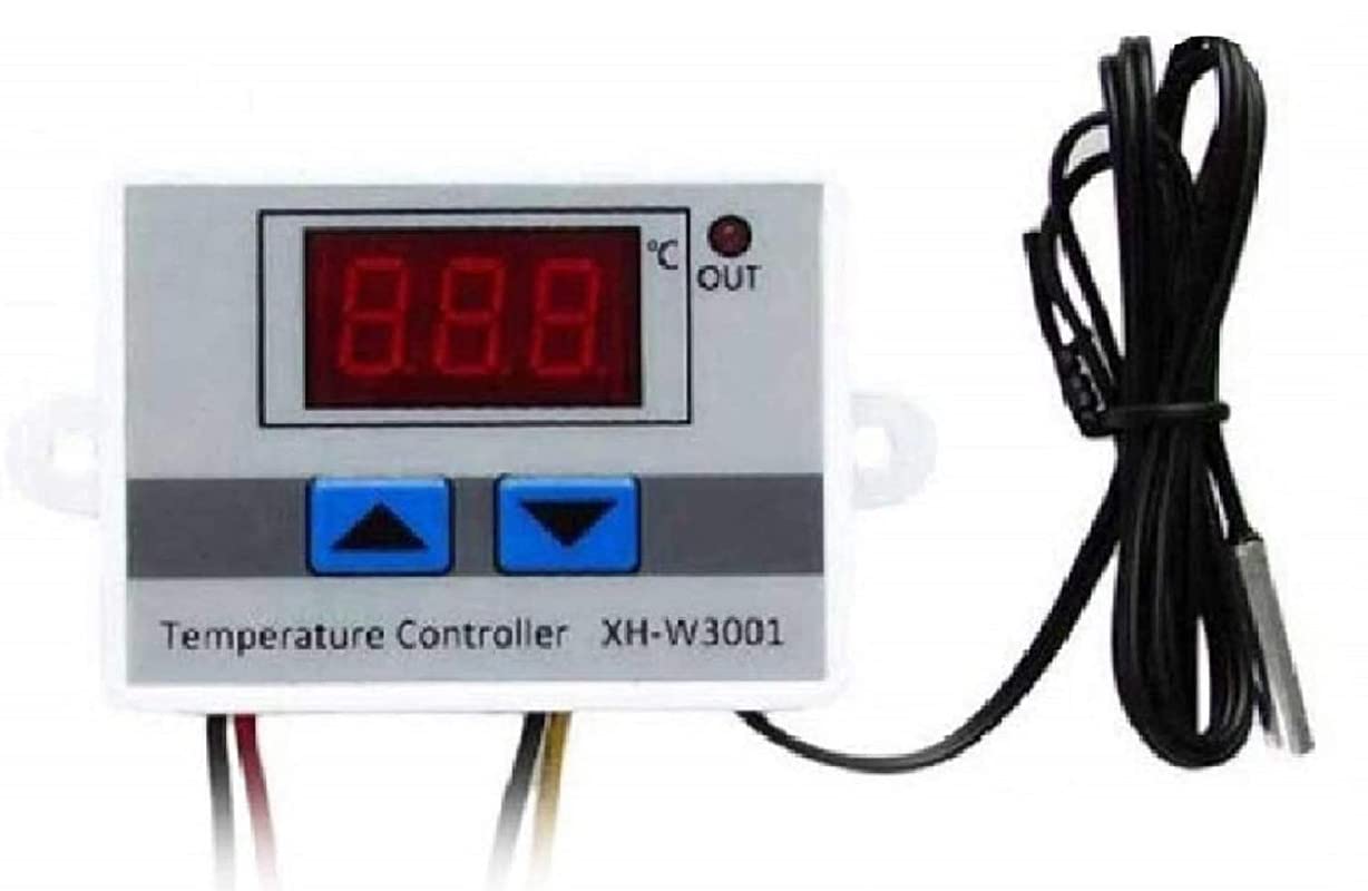 Real Instruments XH-W3001 Digital Led Temperature Controller Thermocouple Incubator 220V AC 10A Thermostat Control Ntc Sensor Probe Incubator Temperature Controller For Egg Incubator