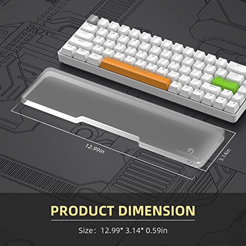 Image of Acrylic Keyboard Wrist Rest - Compact 60% Keyboard- Mechanical Keyboards Ergonomic Palm Rest for Computer Keyboard,Anti-Slip Base,Wrist Pad for Laptop,Office & Home-Easy Typing