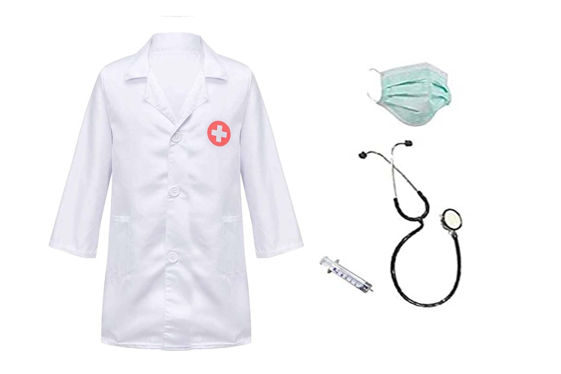 Modernaz Kids Doctors Costume Fancy Dress With Stethoscope, Mask & Injection Community Helper | Surgeon Coat For (6-7 Years) White, Synthetic (B0BZCRGDX3) Amazon Price History, Amazon Price Tracker
