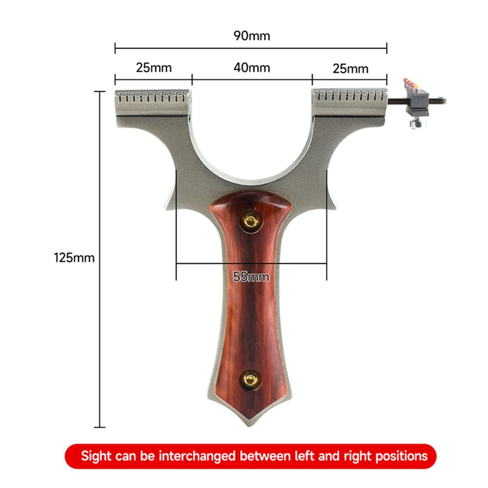 JTXCDFHMJ Slingshot,Stainless Steel Slingshot Flat Leather High-Precision Professional Slingshot for Hunting Slingshots Set