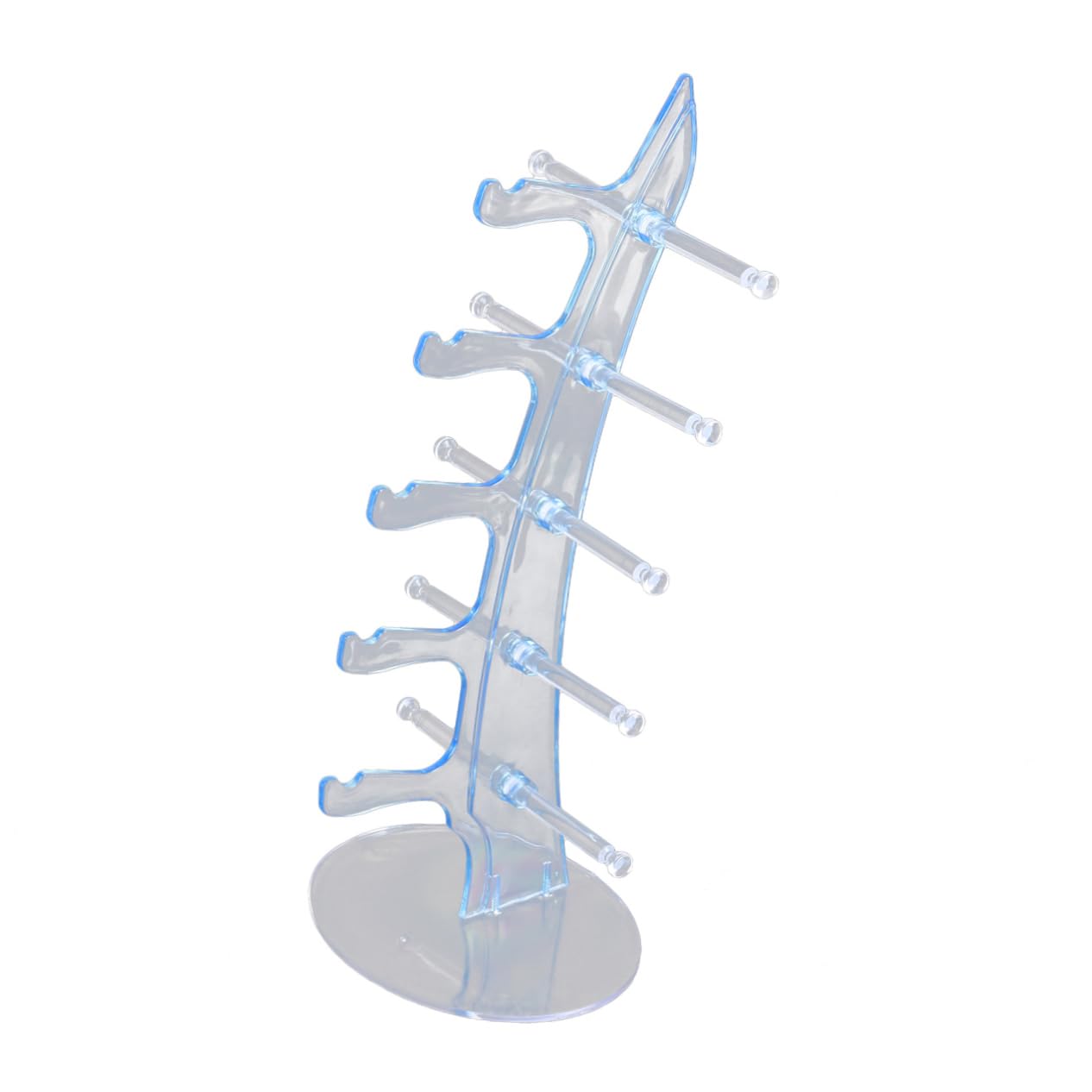 Ciieeo 5Pairs Sailboat Shape Acrylic Glasses Display Stand for Eyewear Stylish Glasses Holder Rack for Home Shop Showcase Easy Assembly Portable Design Blue