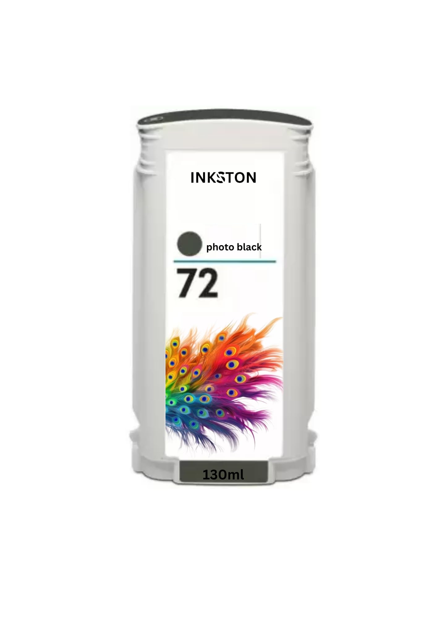 INKSTON 72 Photo Black Cartridge 130 ML Compatible with Printer T610 T620 T770 T1100 T1200 T2300 T1120 T1300 T2300 T790