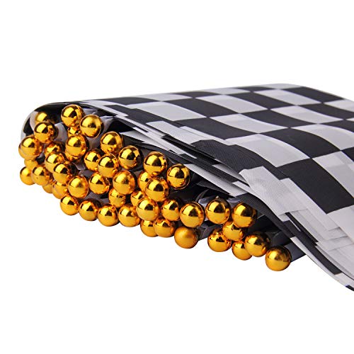 98Ft Checkered Black & White Pennant Banner Racing Flags And 20Pcs 11.8 Inch Racing Flags With Plastic Sticks For Racing Party Supplies By Hrlorkc #TOP3
