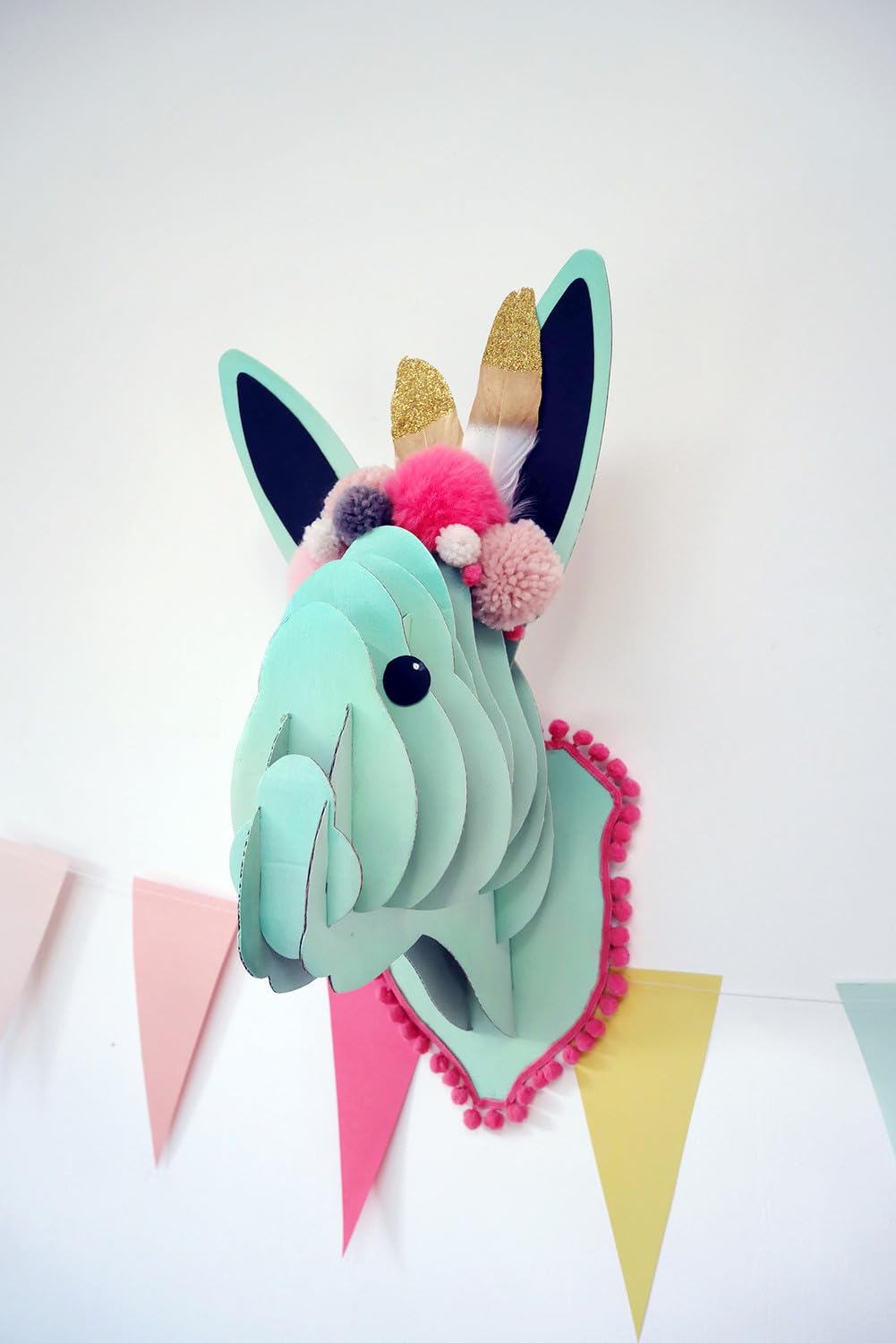 Maquette en Carton Trophée Lapin 23,5 x 50 x 22cm