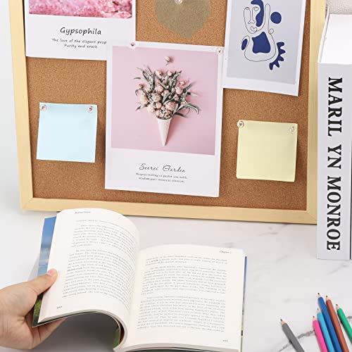 Push Pins 400-Count Map Pins 0.8 Inch Transparent Round Head With Rose Gold Steel Point For Cork Board #TOP7