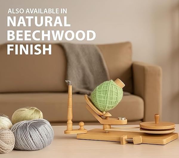 Wooden Yarn Swift Winder – Premium Beechwood Yarn Ball Winder for Knitting & Crochet, Adjustable & Easy to Use, Durable Handcrafted Yarn Tool (Natural Beechwood) by Woodcrafthouse - Image 3