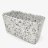 Ideal cementerio FRANCACOR Jardinera Mini Cementerio ESMALTADA símil MÁRMOL 17 X 7.5 X 9 CMS (Largo x Ancho x Alto) (Gris Claro)