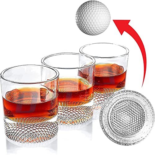 The Wine Savant Golf Ball Whiskey Glasses Set Of 2-8Oz Golf Gifts - Unique Whiskey Golf Glasses Set - Golf Gifts For Men & Women - Gifts For Golfers Golf Accessories Golf Ball Glasses (4 Pack) #TOP18