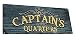 Captain’s Quarters, 5.75 x 15.5 Inch Aluminum Sign, Boat, Ocean, Sea and Pirate Themed Decor, Gifts for Boaters, Sailors, Skipper, Deckhand, First Mate, Crew, Fishermen AL-0616-RK1046ST