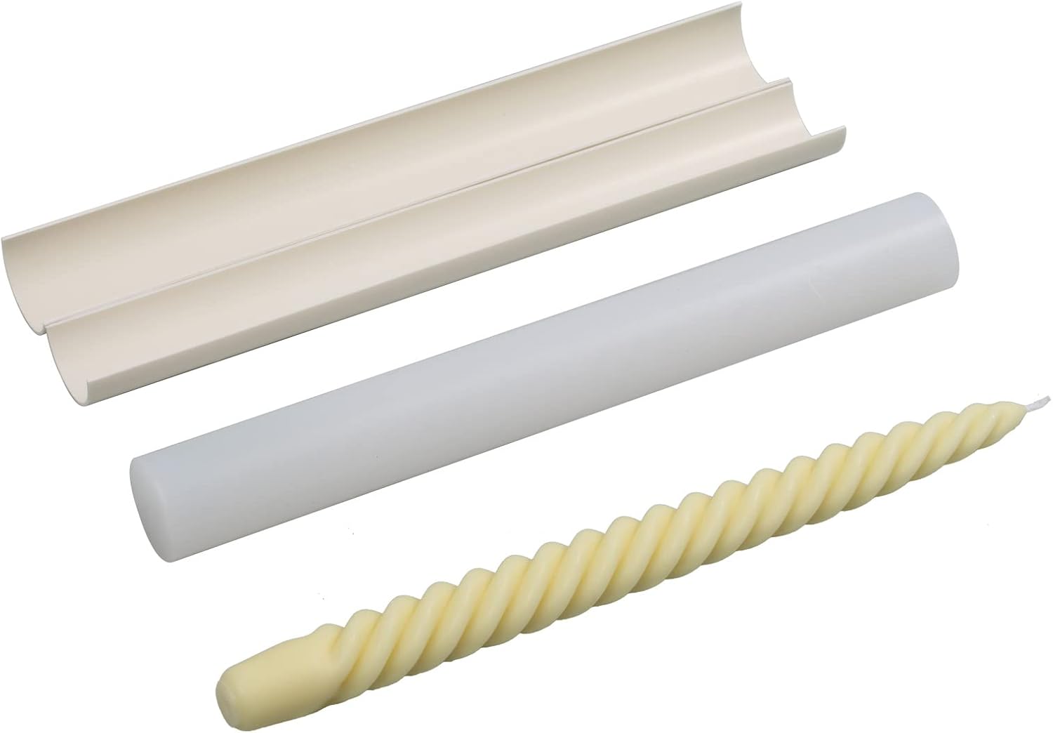 Nicole Spiral Candle Molds DIY Twisted Long Candle Mould for Candle Making Silicone - 11.6" Heigh Aromatherapy Candle