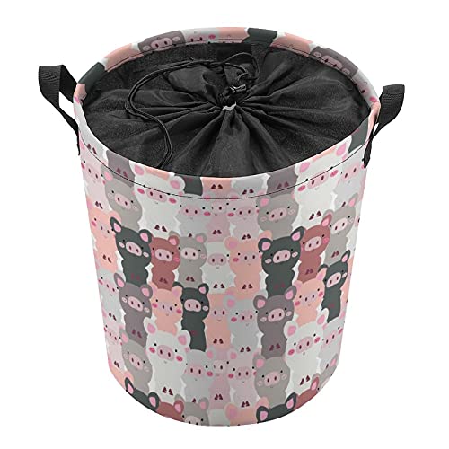 Cesta de lavandería plegable de tela con asas cesto de ropa sucia para baño