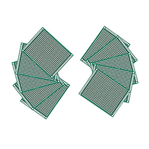 Lheng 6x8cm Double Sided PCB Board Universal Printed Circuit Board for DIY and Electronic Project 10Pcs