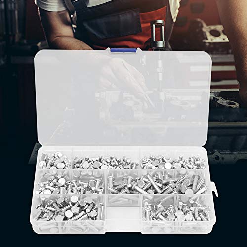 Rivets solides en aluminium M4 plats pour un assemblage permanent au marteau - 6