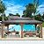 FAB BASED 12x20FT Hardtop Wood Gazebo, Natural Solid Cedar Frame Gazebo with 2-Tier Vented Roof, Outdoor Metal Canopy Pavilion with Netting & Curtains for Deck, Garden, Backyard, Lawn (Khaki)