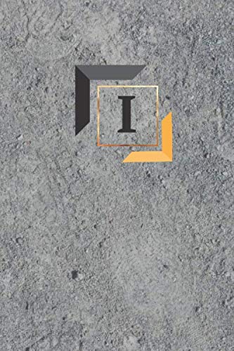 Elegant monogram Notebook for boys and girls Letter I: Lined notebook, journal gift, 100 pages, soft cover, 6x9 inches