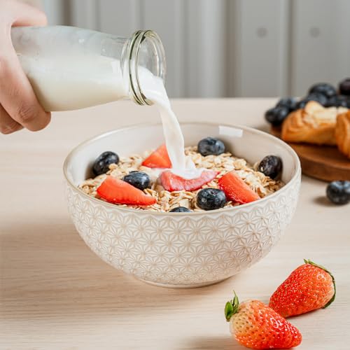 Mikigey Ceramic Cereal Bowls 30 Oz, Soup Bowls Set Of 4 For Kitchen thumb #4