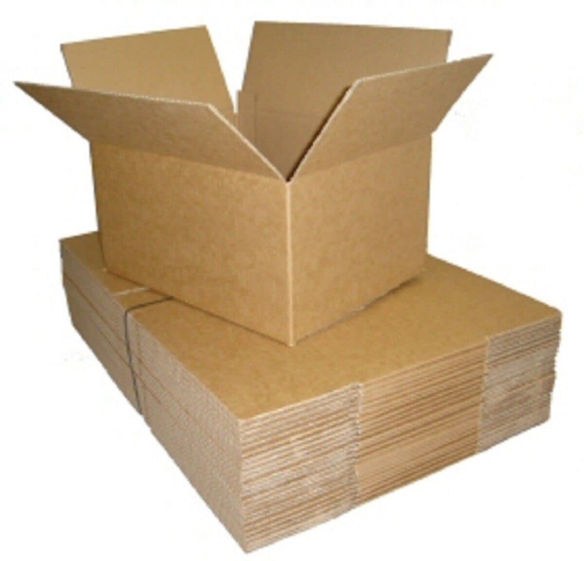 Htuk Single Wall Corrugated Cartons 12X9x4" - 305X229x102mm Medium Size Single Wall Shipping Mailing Postal Boxes Gift Cardboard Boxes (5)