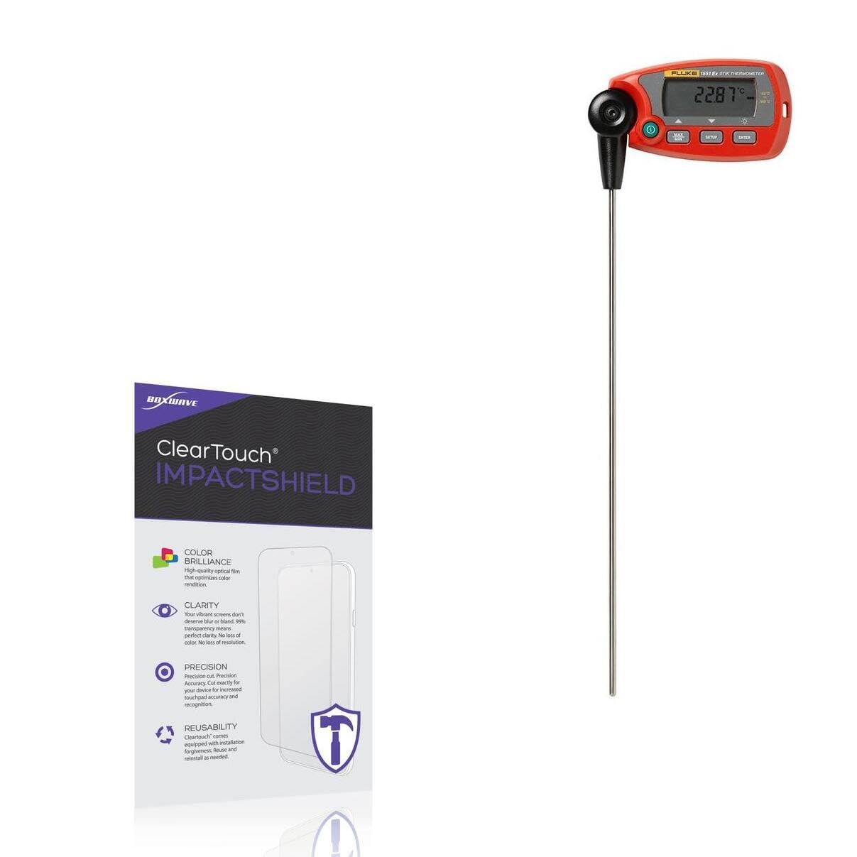 BoxWave Screen Protector Compatible with Fluke 1552a - ClearTouch ImpactShield (2-Pack), Impenetrable Screen Protector Flexible Film