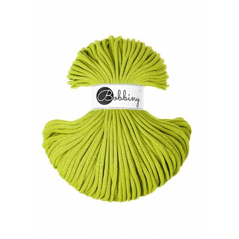 Bobbiny Fil de coton de qualité supérieure 5 mm 100 m Dopamine citron vert