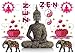Stickers DECORATIFS Zen DETENTE Senteur Fleur BOUDHA Relaxation Papillon à découper (Planche à Stickers Dimensions 21x28cm en Papier ADHESIF Transparent)