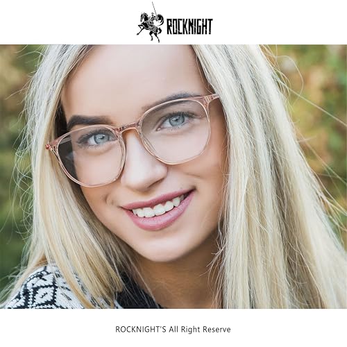 Image of ROCKNIGHT Anti Blue light Rays glasses for women small face anti eye strain blue blocking computer tea transparent frame