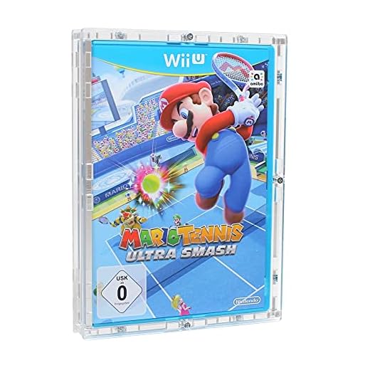 Skruvad fodral av akrylglas för ett Nintendo Wii U-spel i OVP/skyddsbox/skydd/UV-skydd/transparent/spel – Zeigis®
