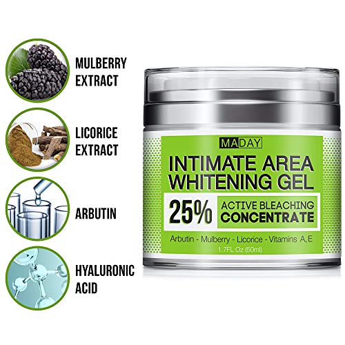 Dark Spot Remоver Cream - Made in USA Intimate Skin Gel for Body, Face, Bikini and Sensitive Areas - Underarm Cream with Mulberry Extract, Arbutin, Licorice Extract