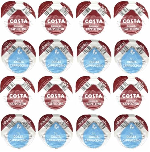100 x Tassimo Costa Cappuccino T-Discs Coffee & Milk Pods 50 Drinks/ 100 T-Discs - SOLD LOOSE