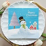 Servilletas de Papel Snowman Copo Nieve Toallas Desechables para Invitados Servilletas de Papel Duraderas para Baño Bodas Fiesta Navidad5 Paquetes(33x33cm）