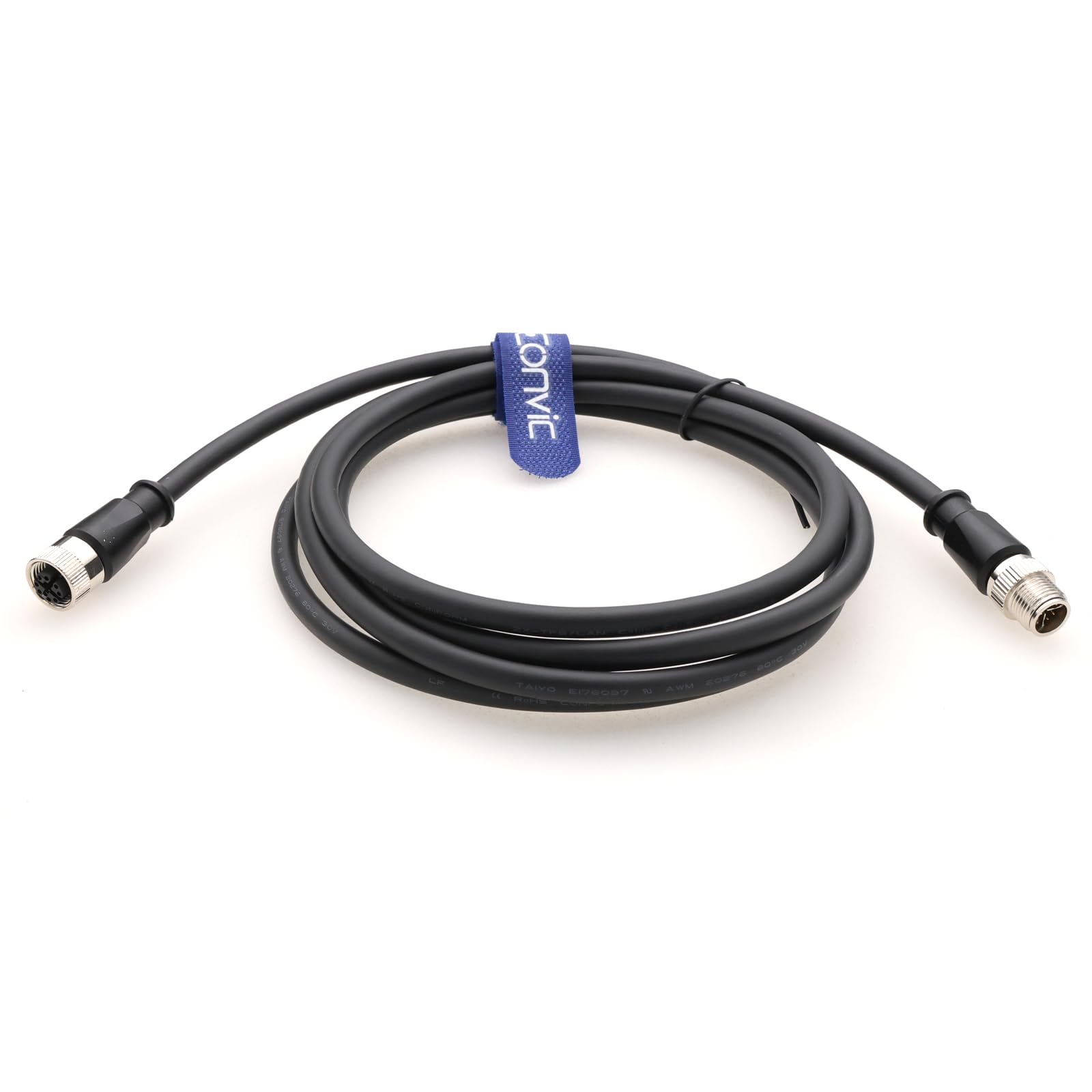 Przemysłowy M12 8-pinowy kabel Ethernet X-Code męski na żeński Cat5e High Flex Sheild wodoodporny przemysłowy kabel sieciowy Gigabit Ethernet do kamery przemysłowej Congex (5 m)
