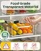 KEMETHY 11 Pack Refrigerator Organizers and Storage, Stackable Fridge Organizer Bins, BPA-Free Clear Plastic Fruit Storage Containers for Fridge, Kitchen, Fruits, Drinks, Produce, Vegetable
