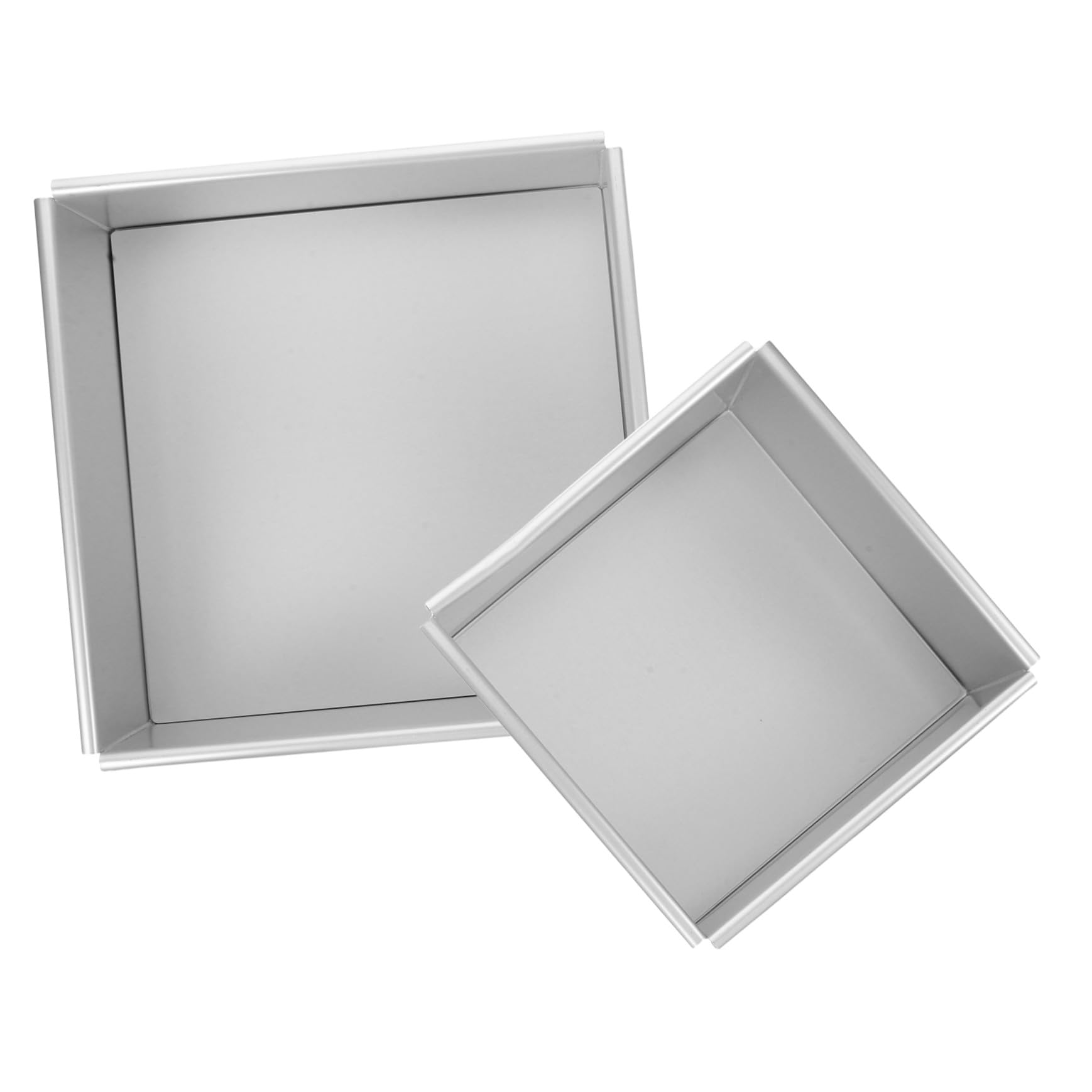 Alipis 2pièces Moules à Gâteau Carrés Antiadhésifs avec Fond Amovible Lot pour Cuisson de Cheesecakes et Gâteaux Mousse Outil de Pâtisserie Réutilisable
