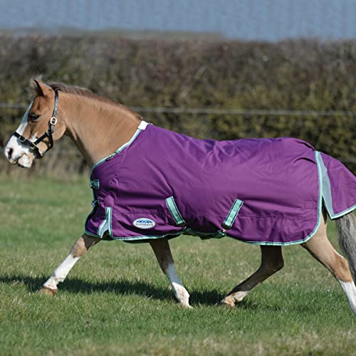 Image of WeatherBeeta ComFiTec Premier Freedom Pony Standard Neck Lite, Purple /Navy /Mint, 66 inch
