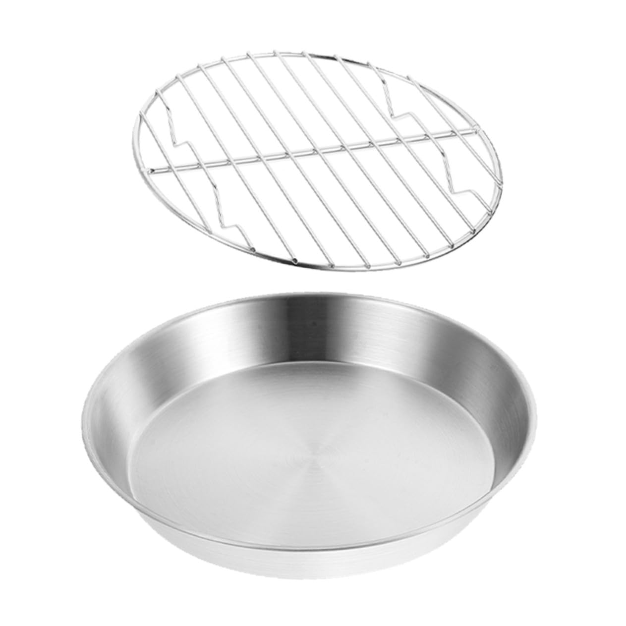 Bandeja de Horno de Acero Inoxidable con Rejilla Resistente y Multiusos para Asar Carne Pescado y Verduras Bandeja con Drenaje para Parrilla y Cocina