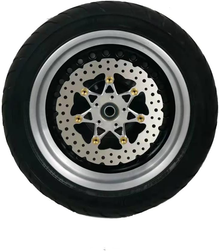 POWER JAMES 11.8" Floating Chrome Gold Front Brake Rotor for Harley Softail Dyna Sportster Touring