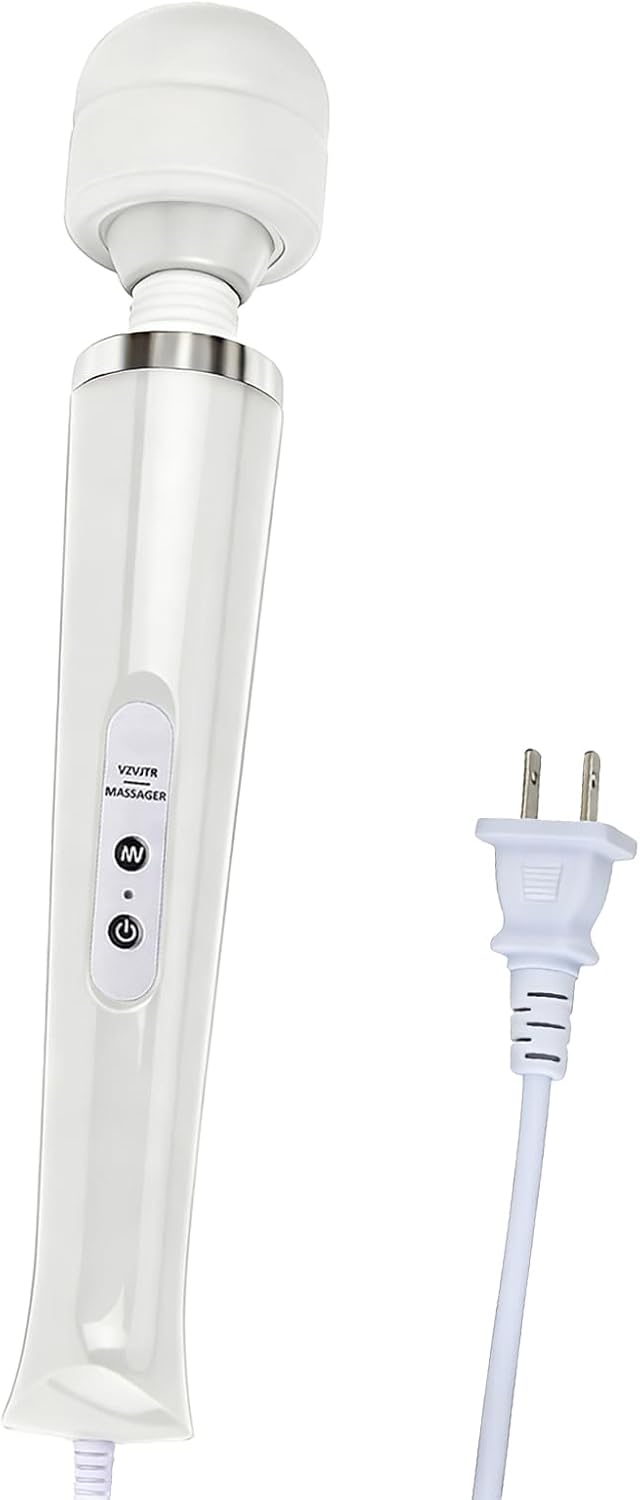 Wired Wand Massager for Women, 10-Speed Handheld Massager with 6.25ft Long Cord, US-Plug Electric Deep Tissue Massage Tool for Neck, Back, Shoulder & Foot Muscle Recovery