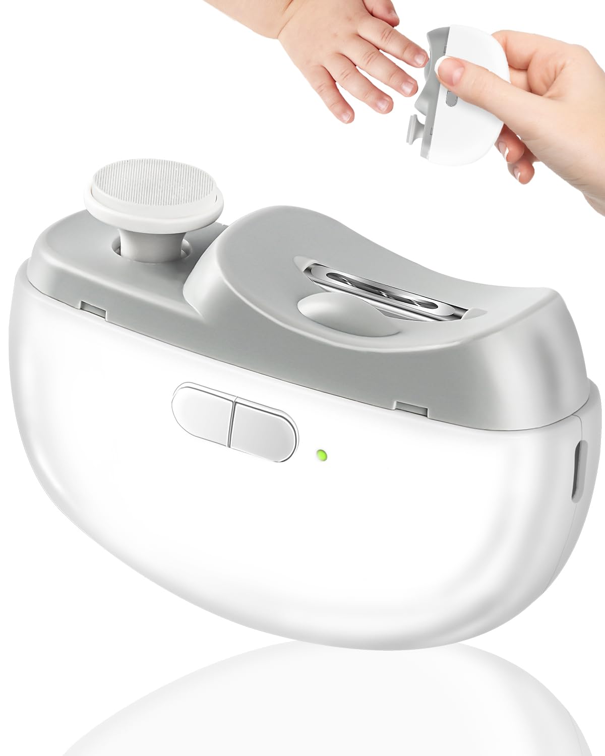 Cortaúñas eléctrico 3 en 1 mejorado: cortaúñas automático con luz, 2 velocidades, con almacenamiento de restos de uñas, USB, para adultos, personas mayores, hombres y niños pequeños.